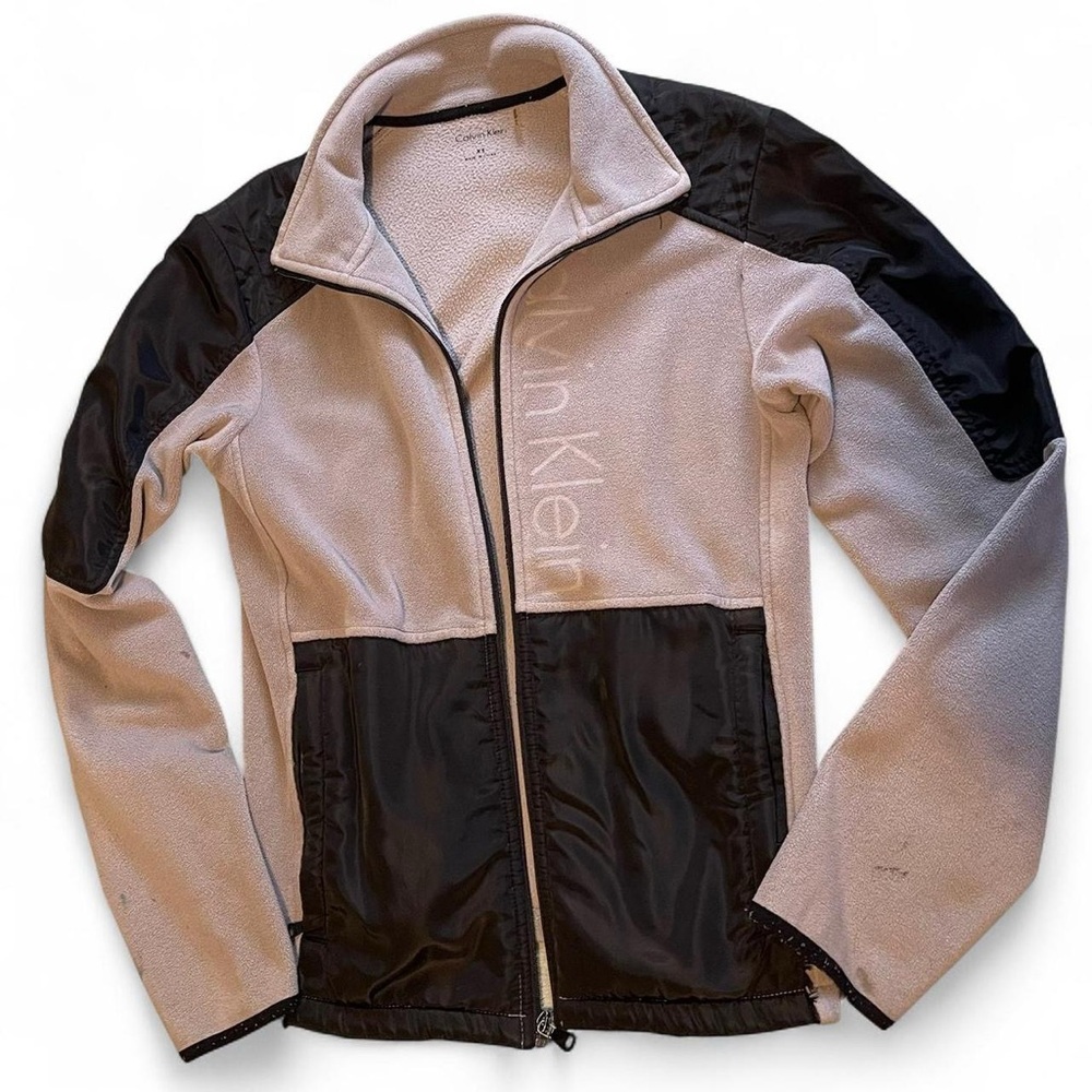 Calvin Klein Fleece Two-Tone Light Jacket Mens Size X-small